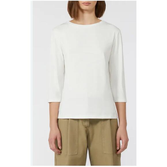 M.M.Lafleur Blouse Women's Pima Cotton Top Cream White XS A000957 - Picture 1 of 7